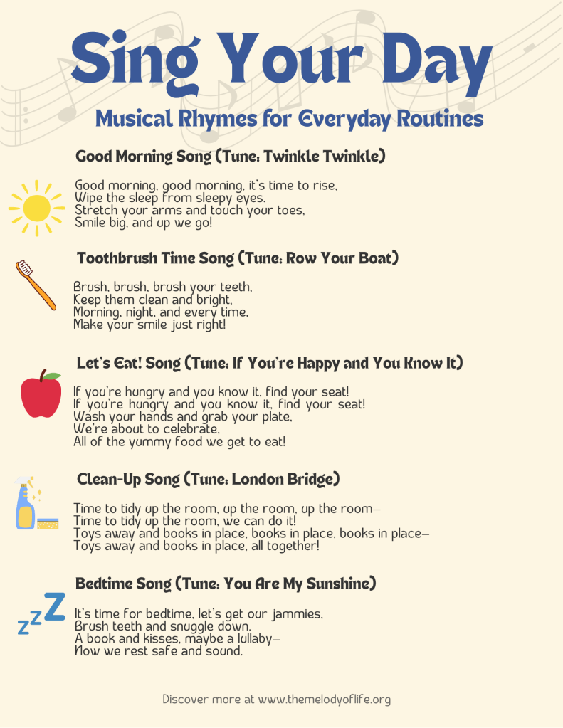 Sing Your Day - musical rhymes for everyday routines